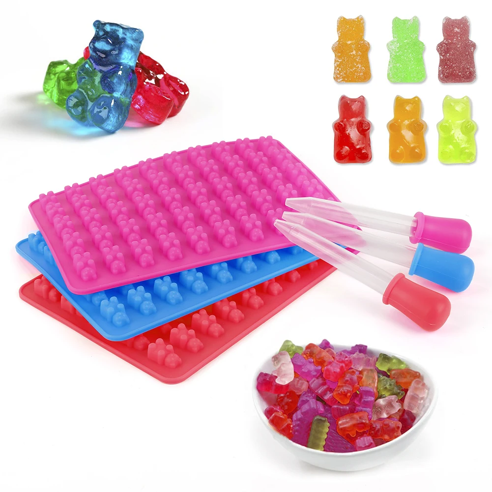 50 отверстий силиконовая форма Медведь торт декоративные 3D шоколадные конфеты