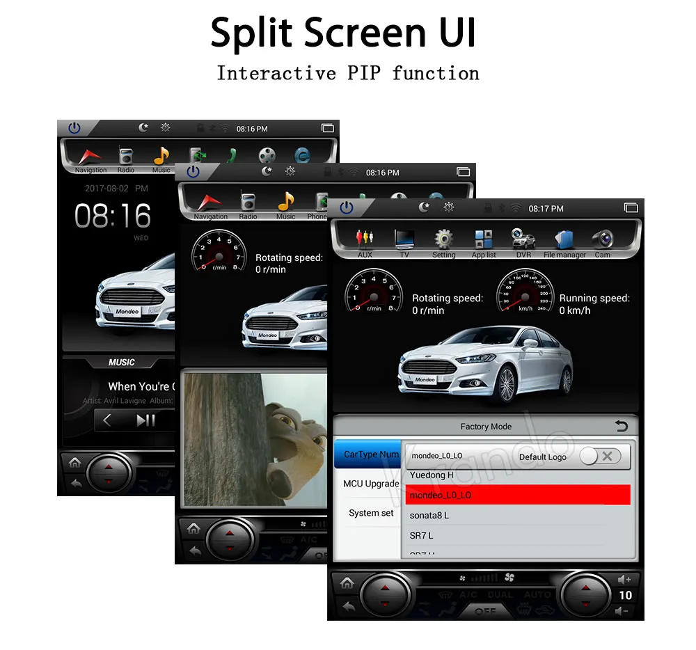 Krando Android 8,1 10," Tesla вертикальный экран для FORD Mondeo 2011-2013 Автомобильная Радио Навигация dvd развлекательная система плеер