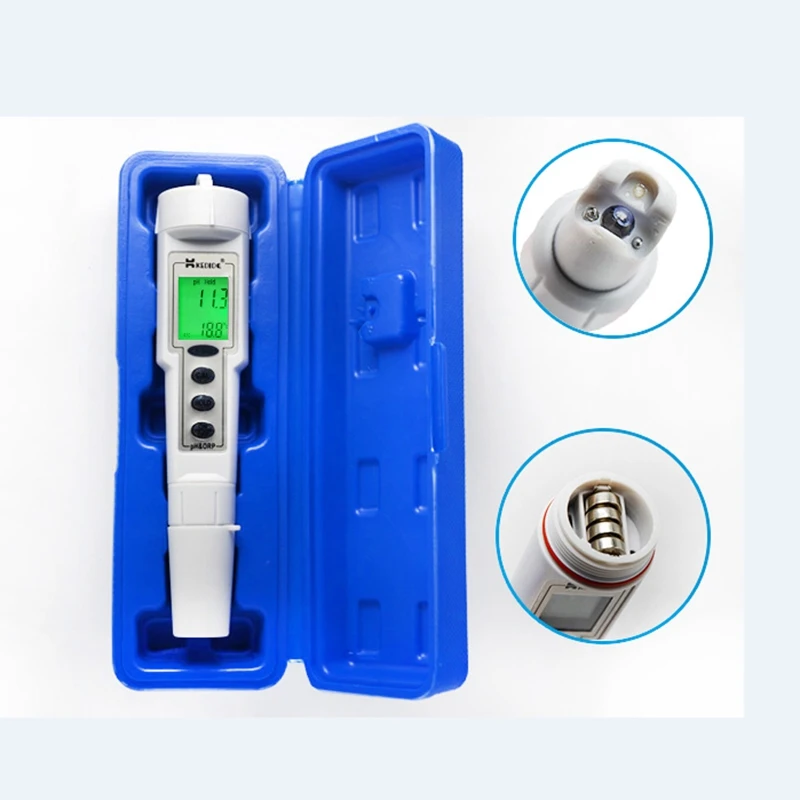 Портативный цифровой измеритель PH ORP с ЖК дисплеем Водонепроницаемый Тестер 0 14 pH