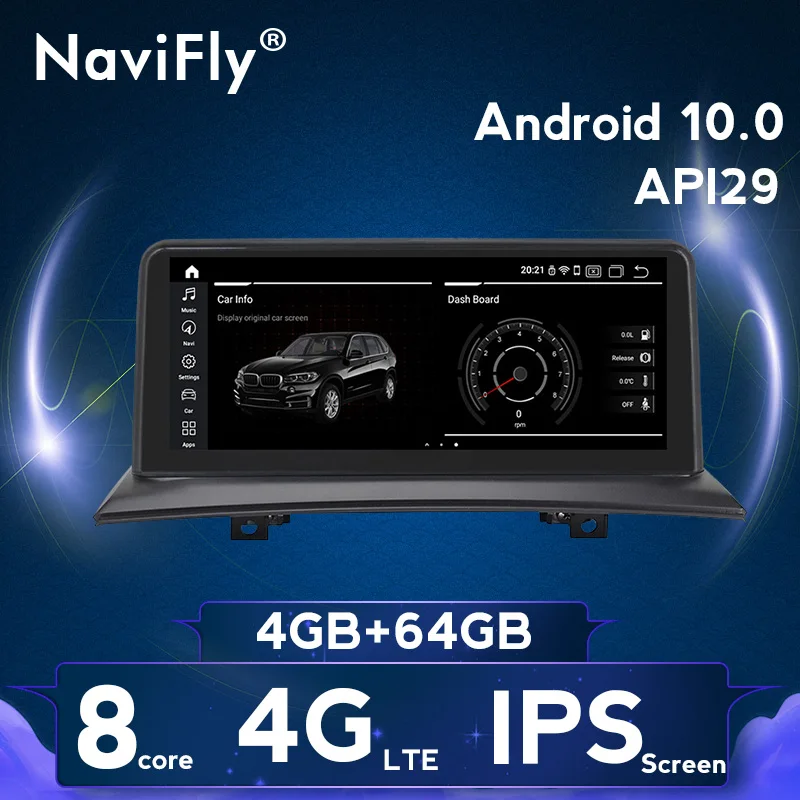 Android10 IPS 4G RAM автомобильный медиаплеер для BMW X3 E83 Автомобильное видео
