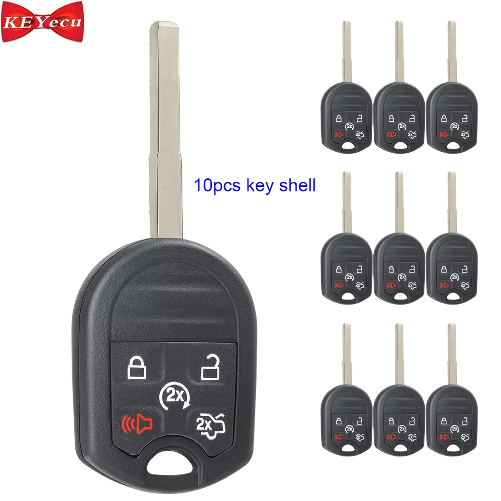 KEYECU 10 шт. для Ford C Max Escape Focus Fiesta Transit Connect чехол дистанционного ключа автомобиля HU101