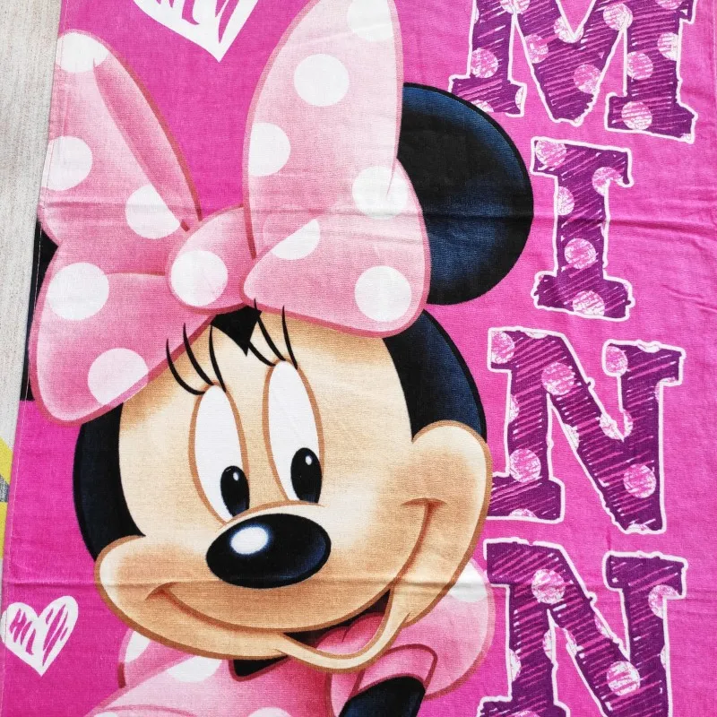 Милое розовое банное полотенце с Минни Маус disney, хлопок, для девушек, женщин, летнее пляжное полотенце, полотенце для бассейна 75x150 см