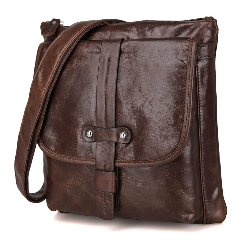 Newsbirds Shoulder Bag Genuine Leather Messenger Bag Of Men Man's Leather Crossbody Bag Anti Theft Leather Bag