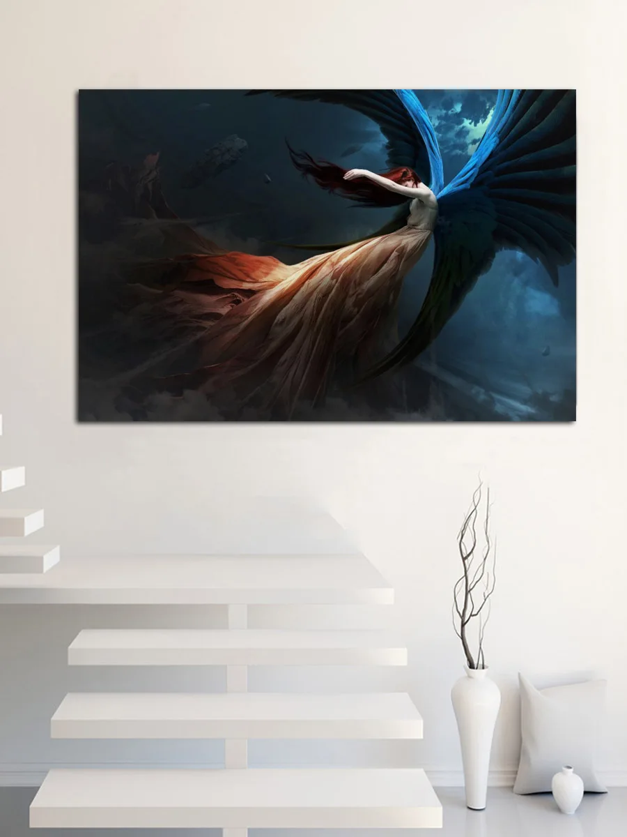 Платье с изображением ангела фэнтези девушки крылья женщина гостиная домашний