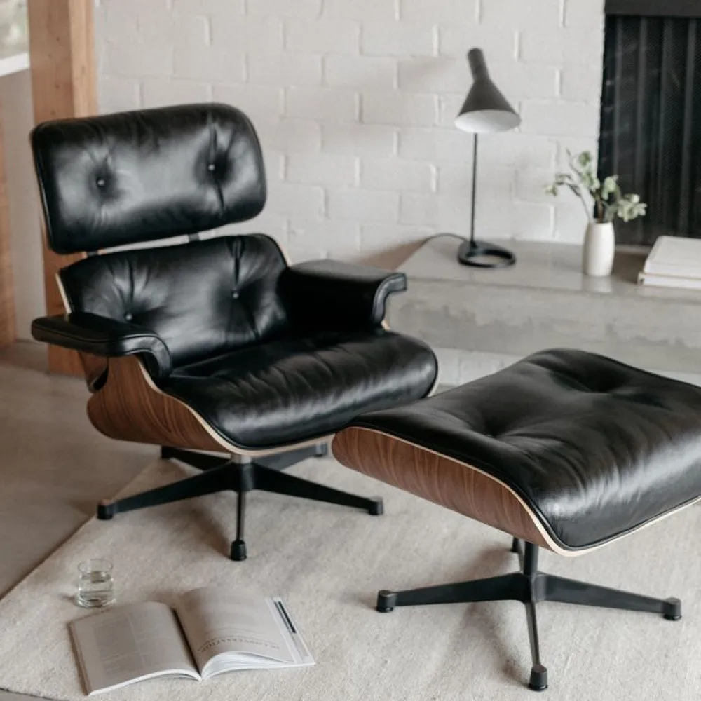 Классическое кресло для отдыха с оттоманкой диван 8 цветов из натуральной кожи