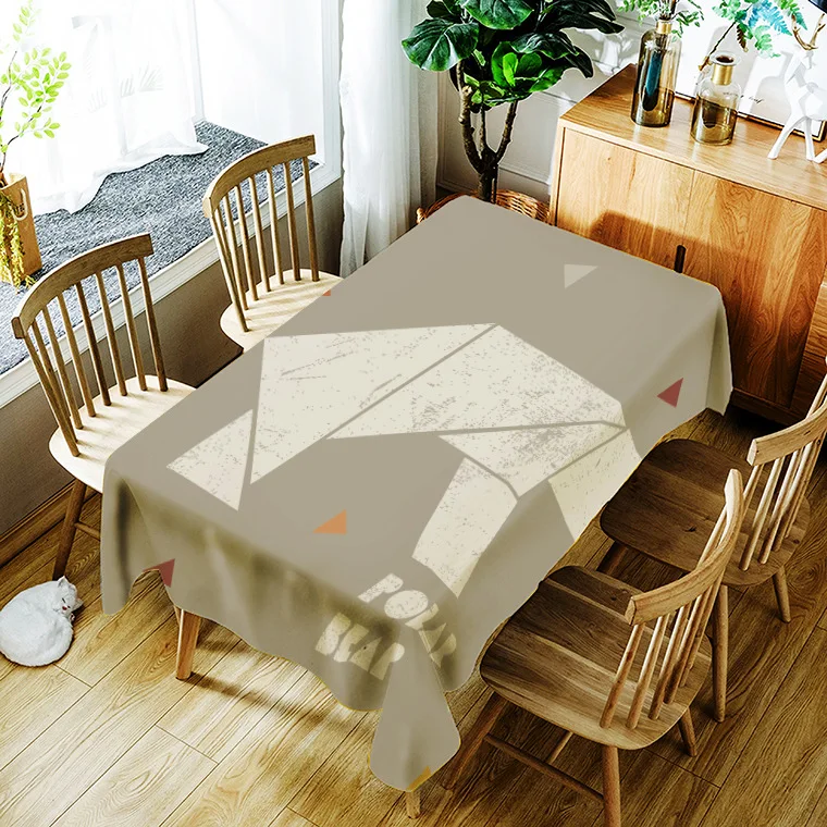 

Printed color pattern washable decorative household waterproof tablecloth