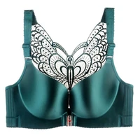 big size plus size bra lingerie femme front buckle butterfly beautiful back bra push up underwear women