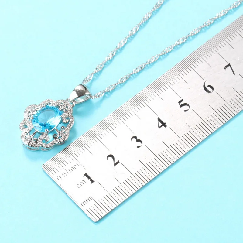 Комплект из колье и серёг серебра 925 пробы | Украшения аксессуары