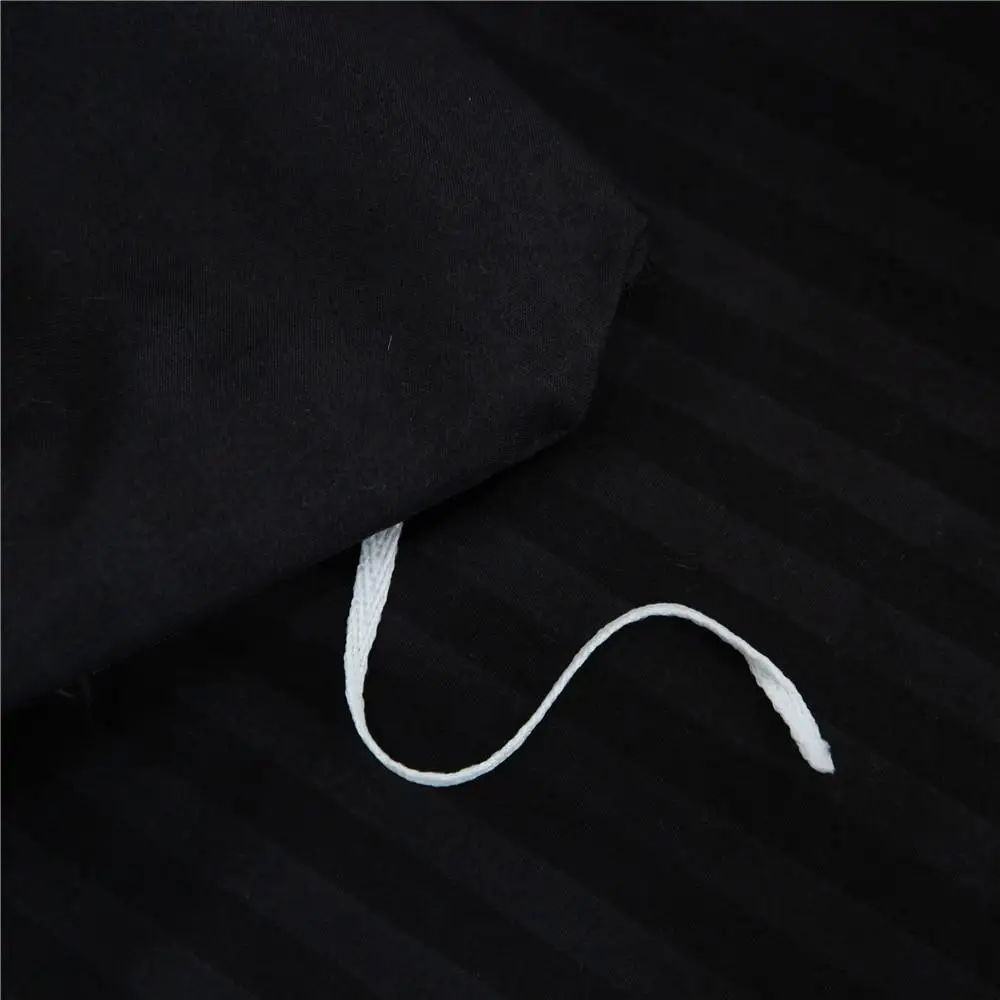 

Home Textile Black Quilt Set Double Queen King Size Bedding Set Solid Color High Quality Comforter Duvet Cover