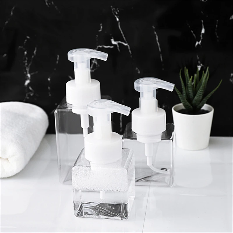 450 мл пустые многоразовые квадратные пластиковые пены мыло мусс насос Бутылка
