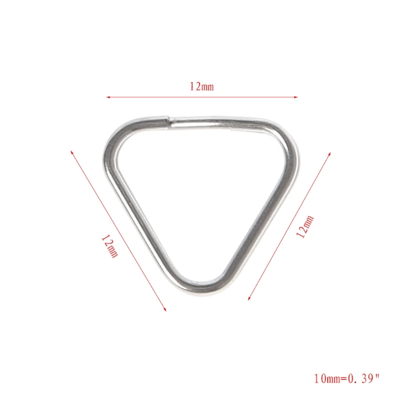 10 шт./компл. металлические треугольные кольца раздельные ремешки для цифровой