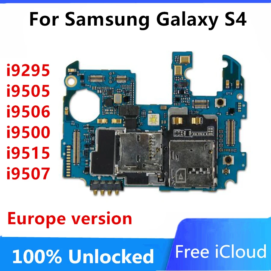Бесплатная доставка разблокированная материнская плата для Samsung Galaxy S4 i9295 i9505 i9506