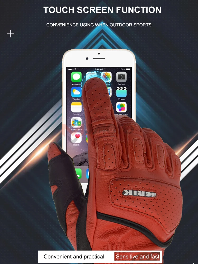 Мотоциклетные кожаные перчатки в стиле ретро городские байкерские велосипедные