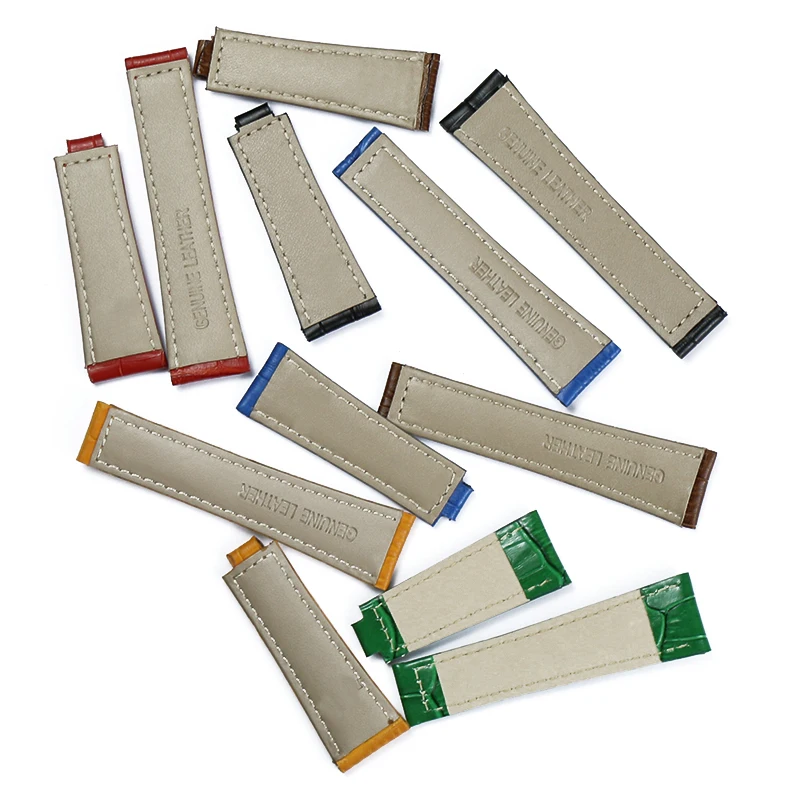 Ремешок кожаный для часов Rolex Daytona черный браслет Water Ghost Explorer 20 мм мужчин и