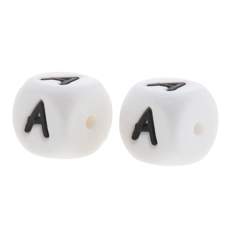 Fkisbox-Cuentas de silicona con letras del alfabeto ingl&eacute;s, mordedor sin Bpa, joyer&iacute;a de dentici&oacute;n para beb&eacute; de grado alimenticio, juguete de ense&ntilde;anza de enfermer&iacute;a, 12mm, 100 Uds.-1