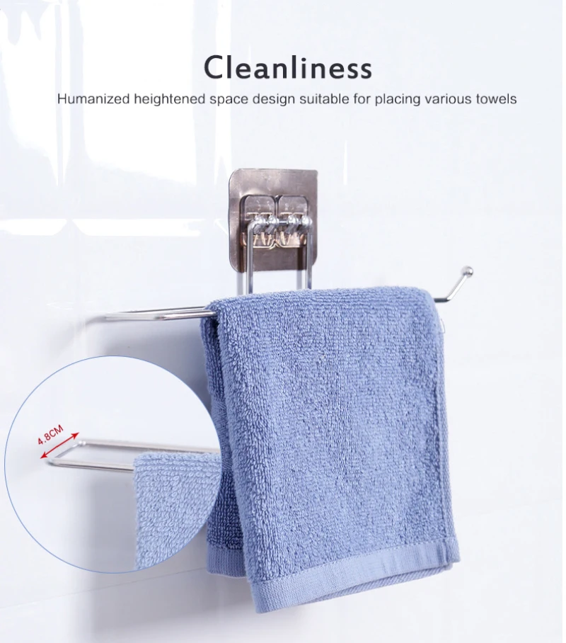 

Self-adhesive Towel Holder Rack Kitchen Under Cabinet Towel Cup Paper Hanger Rack Organizer Bathroom Towel Bar Shelf Roll Holder