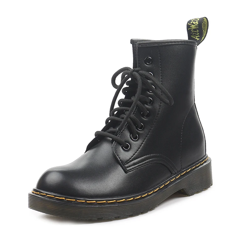 Новинка женские Ботинки martin из искусственной кожи модная зимняя теплая обувь