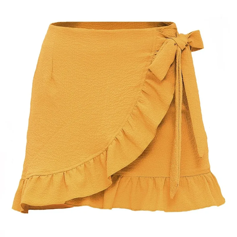 Женская винтажная юбка с оборками модная сексуальная на шнуровке в стиле