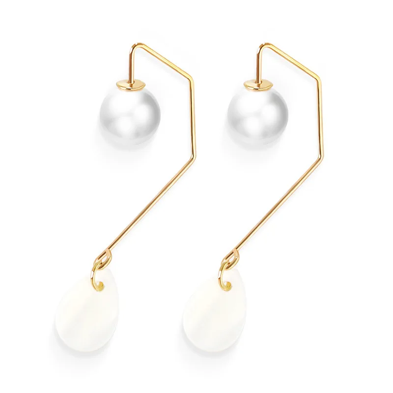 Женские серьги-капельки с жемчугом белые серьги в виде ракушек | Украшения и