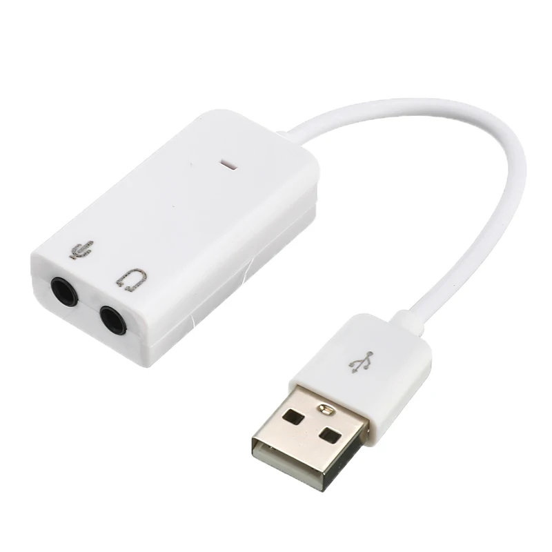

Звуковая карта USB 2,0, виртуальная звуковая карта 7,1 3D, внешний USB аудио адаптер, USB к гнезду 3,5 мм, звуковая карта для наушников, для ноутбука, но...