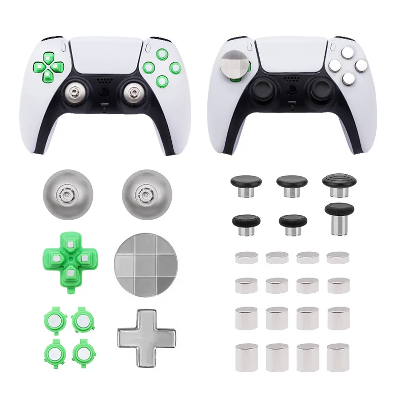 10 Set Metal Buttons Set For PS5 Controller Modification Button Abxy D-pad FPS Increase Button Replacement Game Accessories