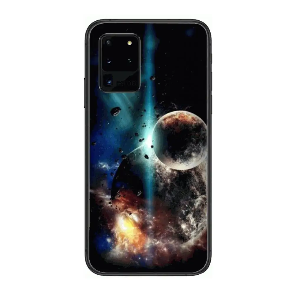 

Universe planet Phone cover hull For SamSung Galaxy S 6 7 8 9 10 20 Plus Edge E 5G Lite Ultra black soft bumper