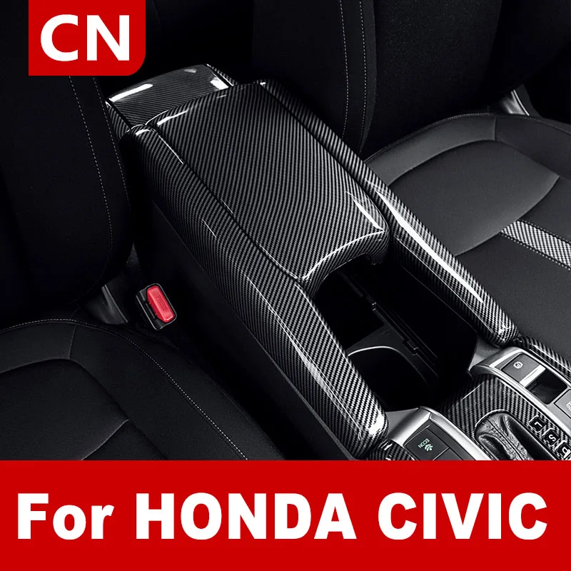 ABS карбоновая рамка подлокотник антиударный декор наклейки для Honda Civic 10 2016 2017 2018
