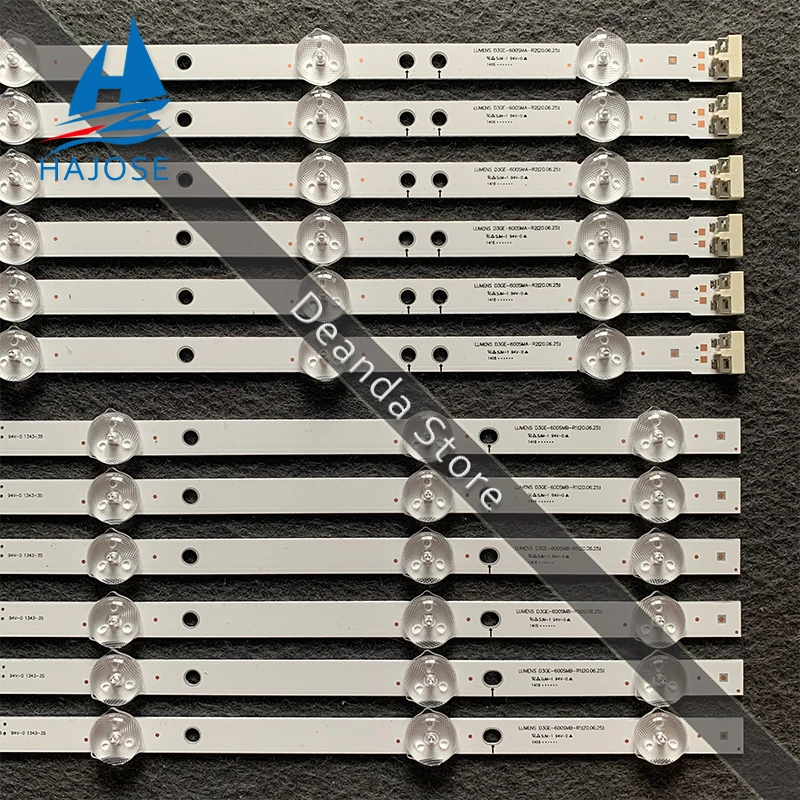 12 шт./компл. Светодиодная лента для подсветки Samsung UE60J6200 UN60J6200 UN60FH6003 UN60H6203 D3GE-600SMA-R2