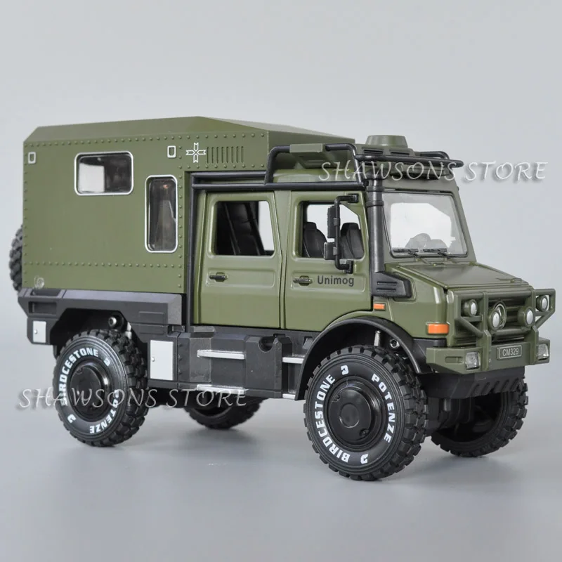 Масштаб 1:28 модель телефона Unimog U5000 RV миниатюрная Реплика игрушка со звуком и