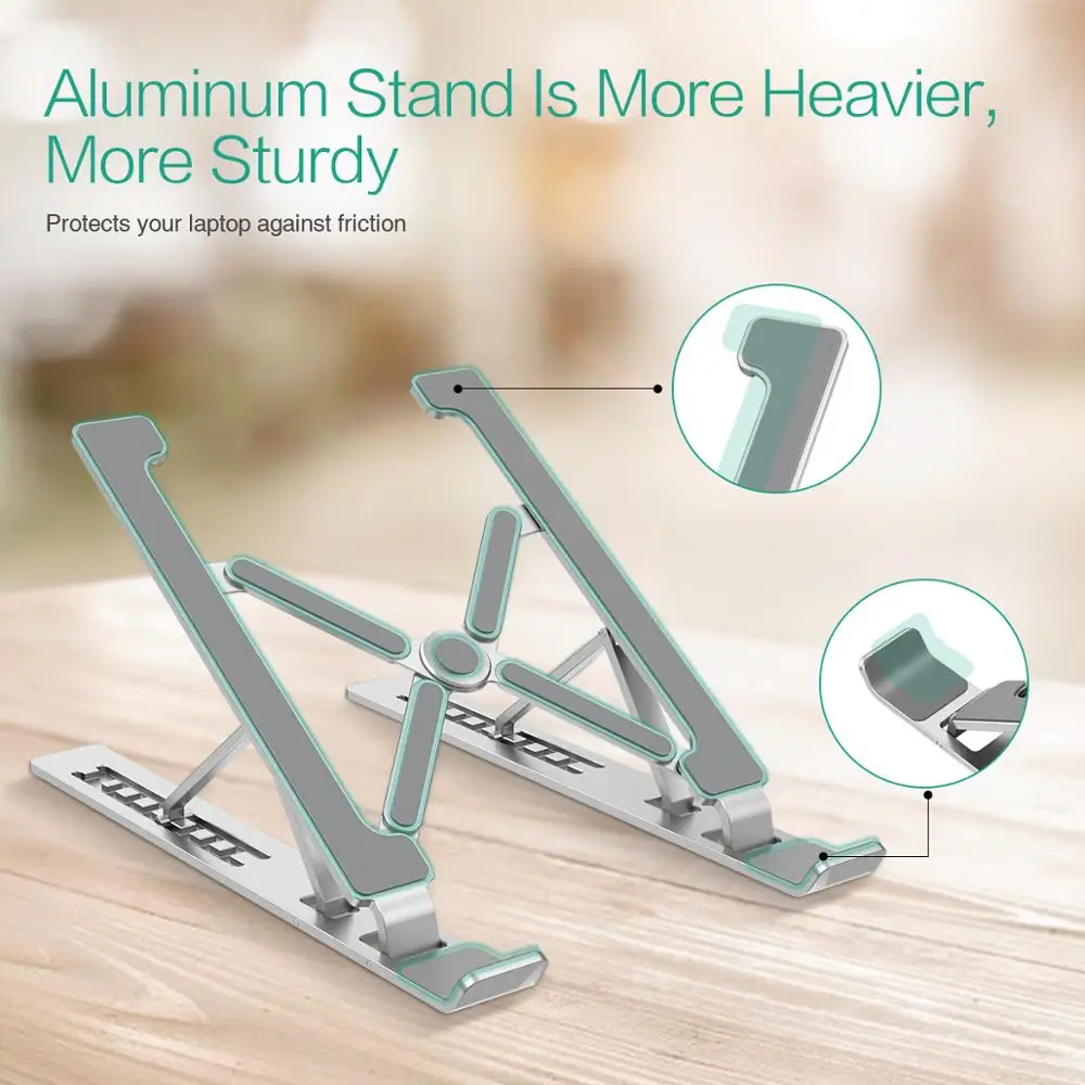 Подставка для ноутбука и планшета регулируемый складной портативный Настольный