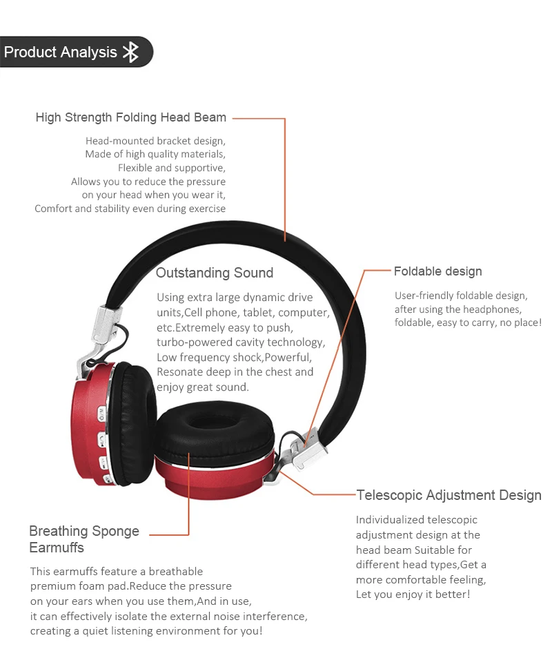 Тяжелый бас Беспроводная игровая музыка Bluetooth стерео гарнитура, наушники с микрофоном наушники для мобильного телефона для xiomi iphone компьютер