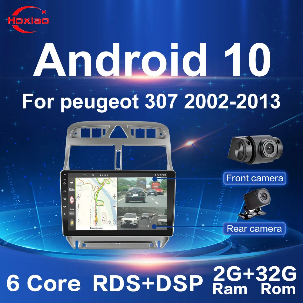 9 дюймов Автомобильный Android 10 2Din автомобильный Радио четырехъядерный WIFI GPS Bluetooth