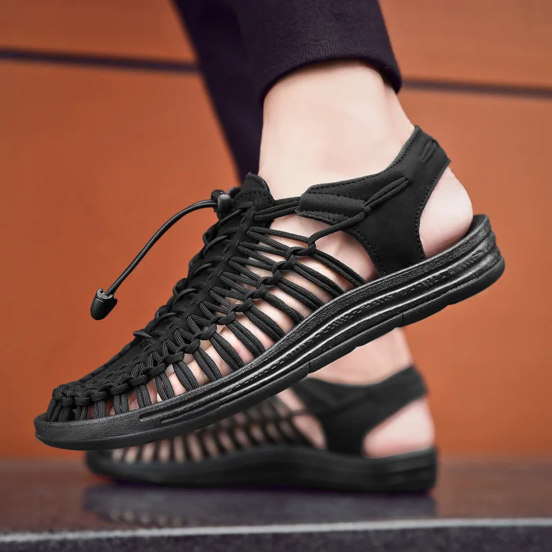 Новинка 2020 года летние туфли с дырками размера плюс мужские пляжные дышащие