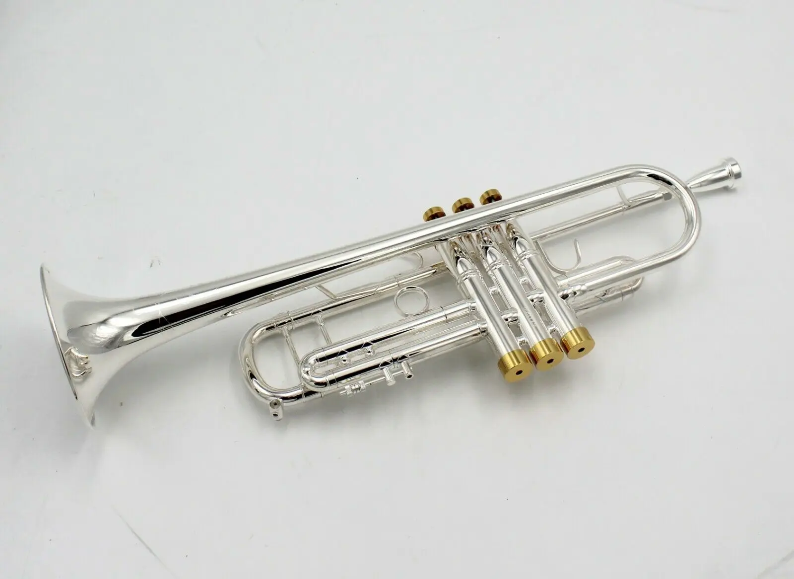 Beste Fabriek Aangepaste Handelsmerk Bach Muziek B Platte Bb Sleutel Volledige Verzilverd Trompet Vergulde Heavy Toetsen