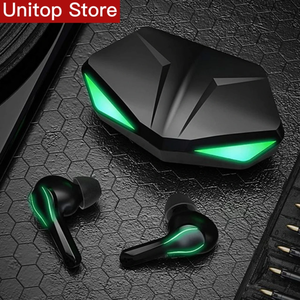 

TWS Bluetooth Earphone Gaming Earbuds 65ms Low Latency with Mic Headphones Bass Audio Sound Positioning PUBG Wireless Headset