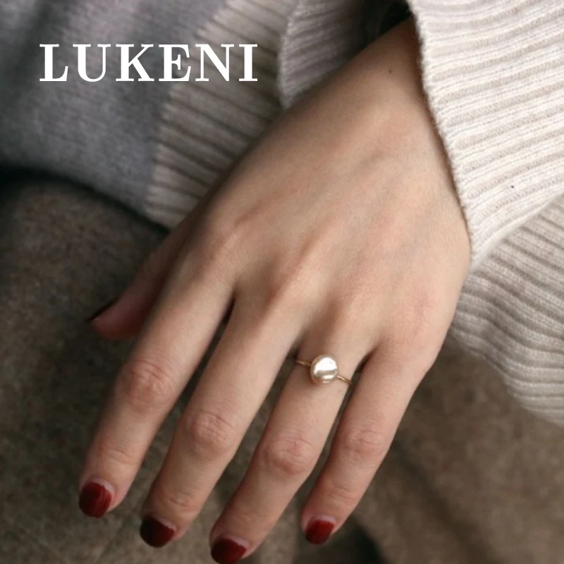 

Кольцо женское из 14-каратного золота, 1 см, вечерние жемчугом, природные формы