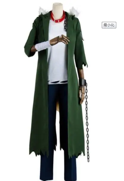 Костюм для косплея моя боку геройская академия Katsuki Bakugou длинное зеленое пальто