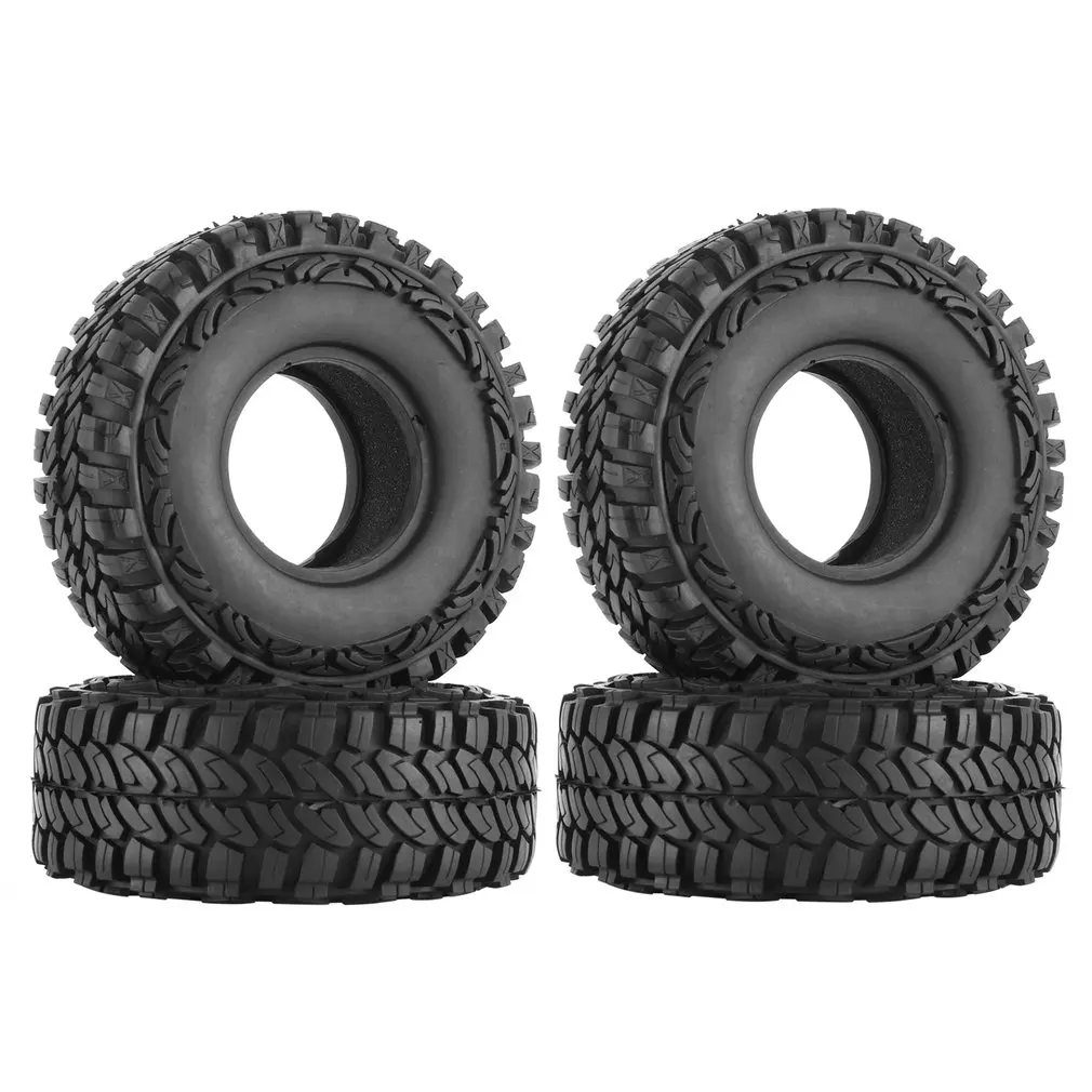

4PCS 114MM Rubber Wheel Tires For 1:10 RC Rock Crawler Car Axial SCX10 90046 For Tamiya CC01 D90 D110