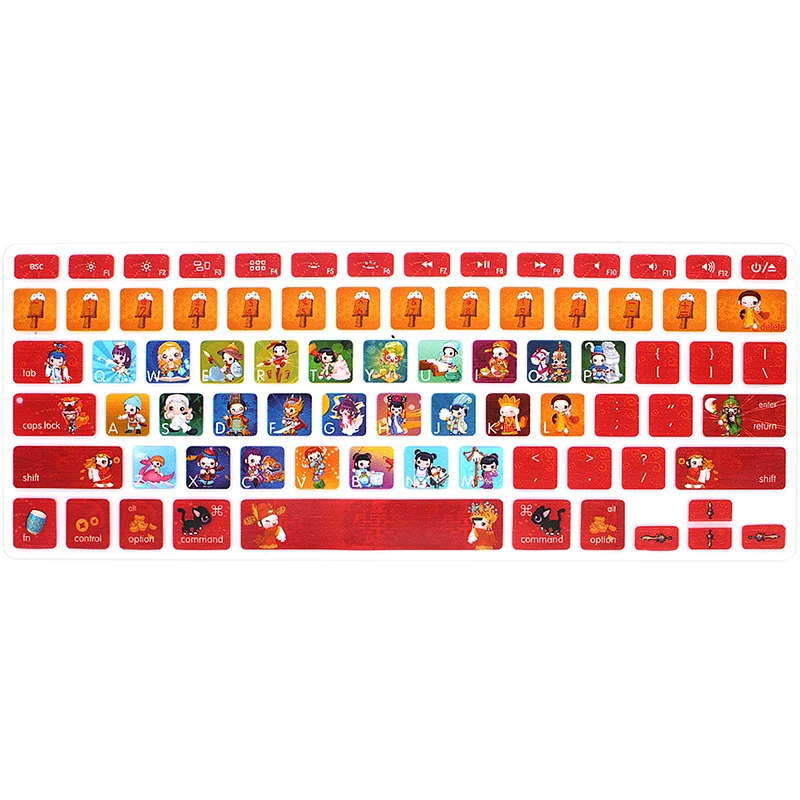 Чехол HRH силиконовый для клавиатуры стильная мультяшная Защита Macbook Air Pro Retina 13 15 17