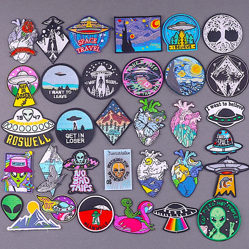 Нашивки на одежду с изображением горных пейзажей