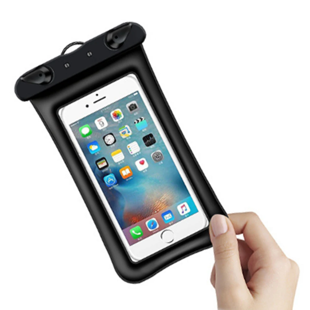 6.8Inch Floating Airbag Swimming Bag Waterproof Mobile Phone Pouch Cell Phone Case For Swim Diving Surfing Beach Use Pool XA184A