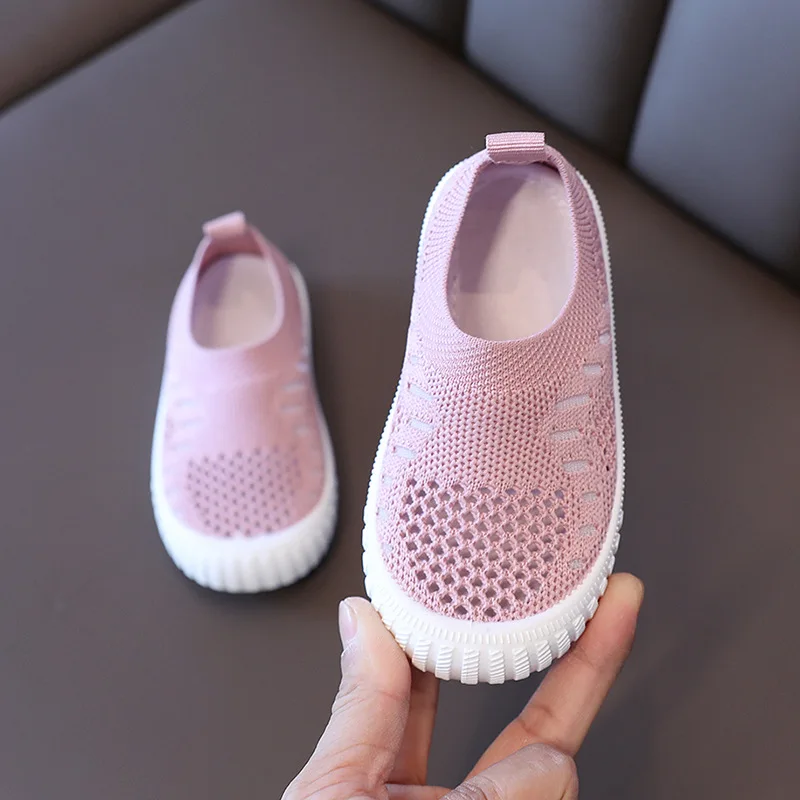 

Lightweight Kids Casual Walking Shoes Breathable Mesh Boys Girls Flats Soft Bottom Toddler Loafers Slip On
