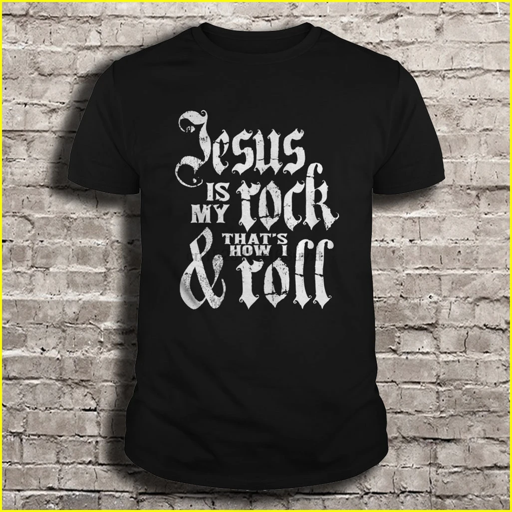 Мужская футболка Jesus is my rock &amp That's how I roll женская футболка| |