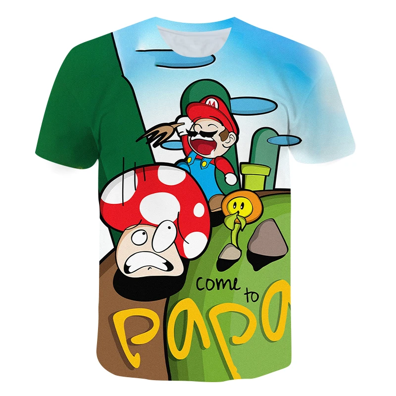 

Children's Clothing Super Mario 3D Printed Tshirt Casual Fashion Fun Football Shirt T-Shirts For Boys And Girls Ages 4-14
