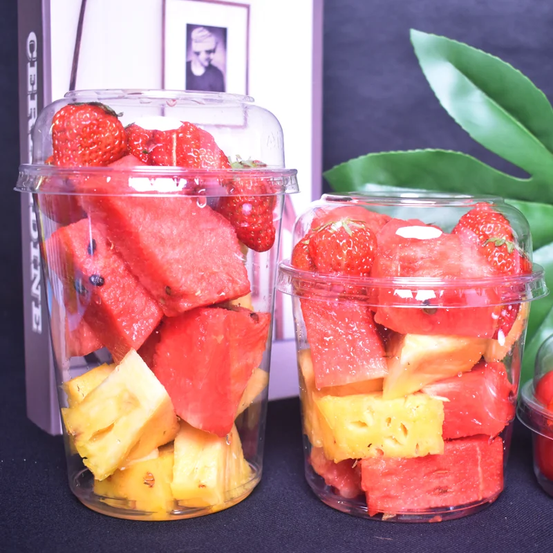 50 шт одноразовые прозрачные пластиковые стаканчики 8oz 12oz 16oz 24 26oz PET фрукты чаша