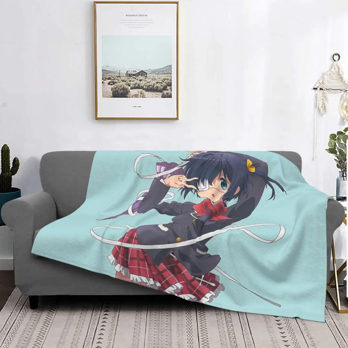 

Одеяло Rikka Takanashi, покрывало в клетку с пиццей, шерстяное одеяло