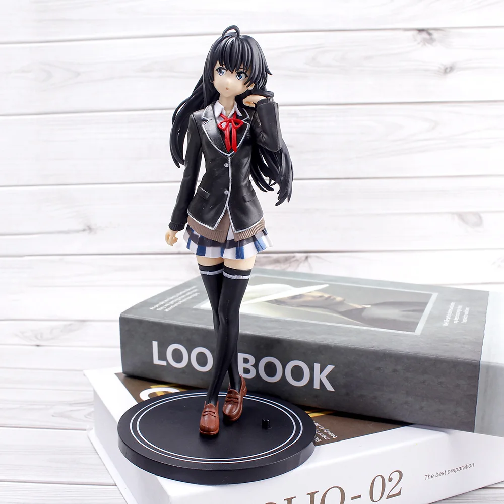 

20cm Anime My Teen Romantic Comedy Yukinoshita Yukino Lovely Girl Uniforms Standing Figure PVC Action Figure Collect Model