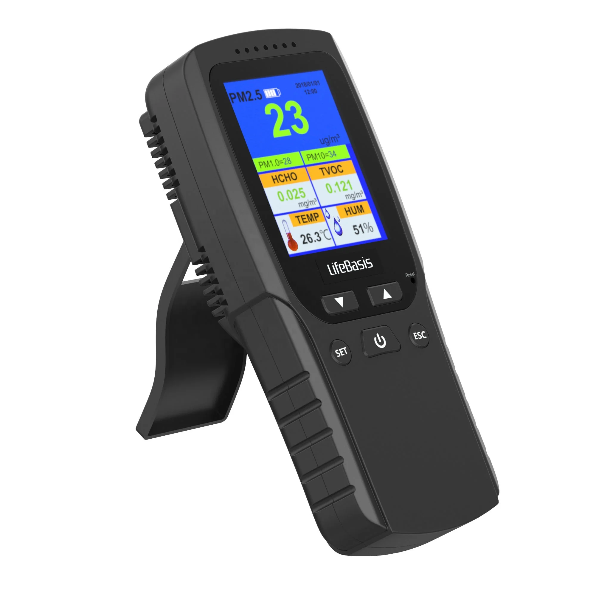 

Air Quality Monitor PM2.5 Particle Counter Dust Pollution Detector