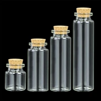 5pcs christmas wish bottles small empty clear glass bottles diy vials for holiday wedding home decoration gifts