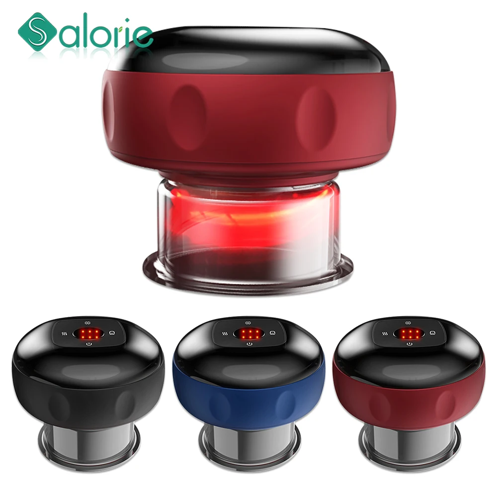 

Electronic Cupping Massage Guasha Scraping Electric Body Massager Vacuum Cans Suction Cup Heating Jars Fat Burner Slimming